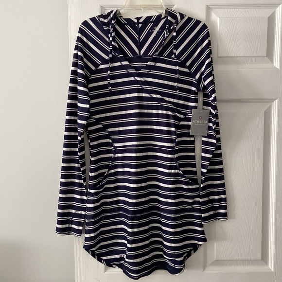 Athleta Brand New Beach Dress size M navy blue and white see pictures - Picture 3 of 11